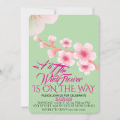Editable A Little Wildflower Baby Shower Invitatio セーブザデート (正面)