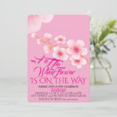Editable A Little Wildflower Baby Shower Invitatio 招待状 (スタンド正面)