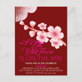 Editable A Little Wildflower Baby Shower Invitatio 案内ポストカード (正面)