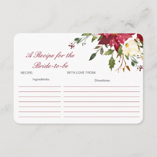 Editable A Recipe for the Bride-to-be Card エンクロージャーカード (正面)