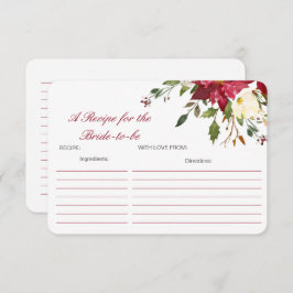 Editable A Recipe for the Bride-to-be Card エンクロージャーカード