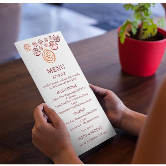 Editable Abstract African Shape Ethnic Wedding  メニュー