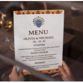 Editable African Tribal Mask Ethnic Wedding  メニュー