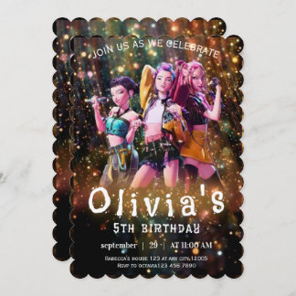 Editable Anime Birthday Invitation 招待状