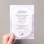 Editable Aqiqah for Baby  It’s a Girl アクリル招待状 (インサイチュ (ポータブル))