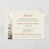 Editable Autumn Breeze Wildflowers RSVPカード (正面/裏面)