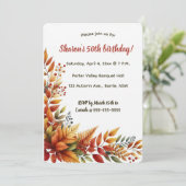 Editable Autumn Foliage 招待状 (スタンド正面)