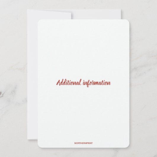 Editable Autumn Foliage 招待状 (裏面)