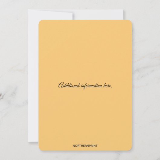 Editable Autumn Leaves Invitation 招待状 (裏面)