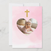 Editable Baby Girl Baptism Invitation 招待状 (裏面)