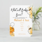 EDITABLE, baby shower, gender reveal, invitation 招待状 (スタンド正面)