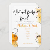 EDITABLE, baby shower, gender reveal, invitation 招待状 (正面/裏面)