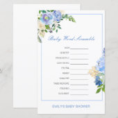 Editable Baby Word Scramble with Answer (正面/裏面)