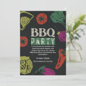 Editable Backyard BBQ Game Night Invitation  招待状 (スタンド正面)