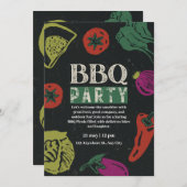 Editable Backyard BBQ Game Night Invitation  招待状 (正面/裏面)