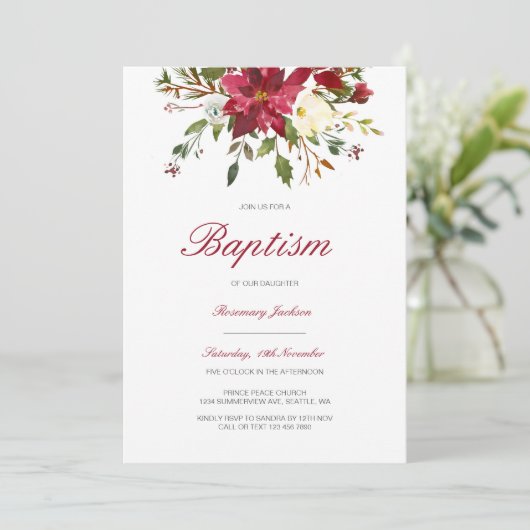 Editable Baptism Invitation, Custom Baptism Invita 招待状 (スタンド正面)
