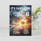 Editable Baseball Birthday Invitation 招待状 (スタンド正面)