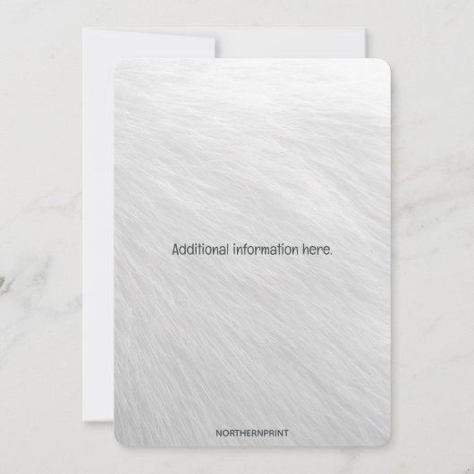 Editable Bear and a Balloon Birthday 招待状 (裏面)