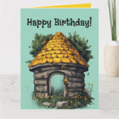 Editable Bees and a Beehive Greeting カード (正面)