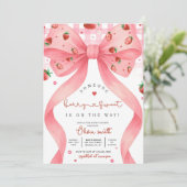 Editable Berry Sweet Baby Shower Invitation, Blush 招待状 (スタンド正面)