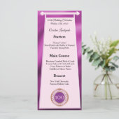Editable Birthday Menu 100th Pink Glitter メニュー (スタンド正面)