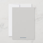 Editable Black and White Floral Notecard 招待状 (裏面)