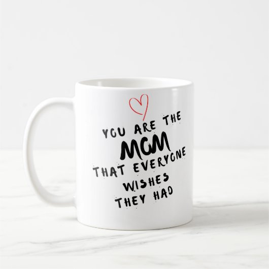 Editable Black and White Mother's Day Coffee Mug コーヒーマグカップ (左)