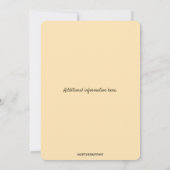 Editable Black Cat And Black Flowers 招待状 (裏面)