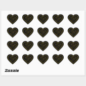 Editable Black Gold Engagement Envelope Seal ハートシール (シート)