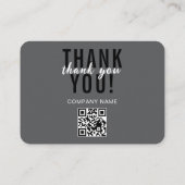 Editable Black Luxury Thank You Note Card エンクロージャーカード (裏面)