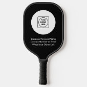 Editable Black Office Logo Text Promo Design ピックルボールラケット (裏面)
