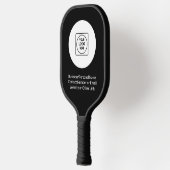 Editable Black Office Logo Text Promo Design ピックルボールラケット (左)