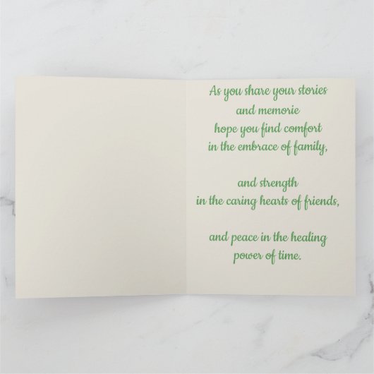 Editable Blue Butterfly and Flowers カード (内部)