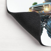 Editable Blue Monster Truck Christmas Mousepad マウスパッド (コーナー)