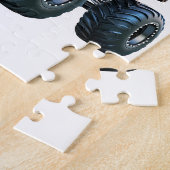 Editable Blue Monster Truck Christmas Puzzle  ジグソーパズル (側面)