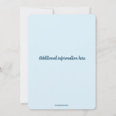 Editable Blue Snake Birthday 招待状 (裏面)