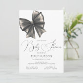 Editable Blush Bow Coquette Invitation 招待状 (スタンド正面)
