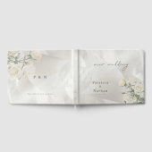 Editable Blush Rose Botanical Wedding ゲストブック (全面)
