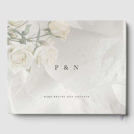 Editable Blush Rose Botanical Wedding ゲストブック (裏面)