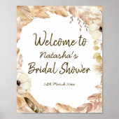 Editable Boho Party Welcome Sign 8x10 ポスター (正面)