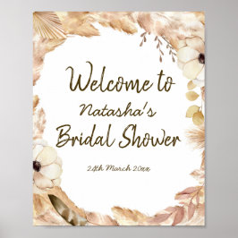 Editable Boho Party Welcome Sign 8x10 ポスター