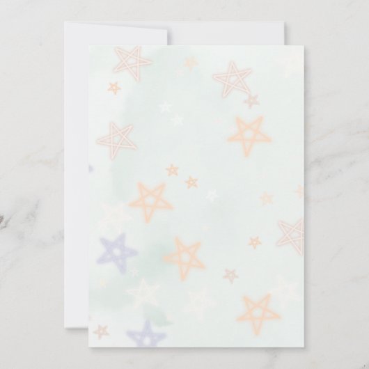 Editable Boho Rainbow Baby Shower Invitation 招待状 (裏面)