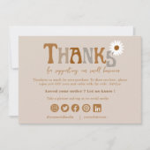 Editable Boho Thank You Business Cardテンプレート 招待状 (正面)