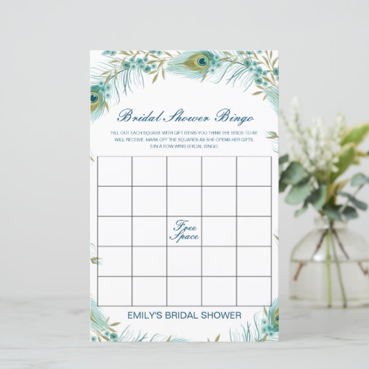 Editable Bridal Bingo Bridal Shower Game PRINTED (スタンド正面)