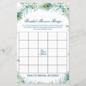 Editable Bridal Bingo Bridal Shower Game PRINTED (正面)