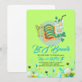 Editable Brunch Invitation, Let's Brunch Invitatio 招待状 (正面/裏面)