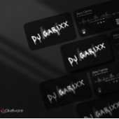 Editable Business Card DJ Music Producer 名刺