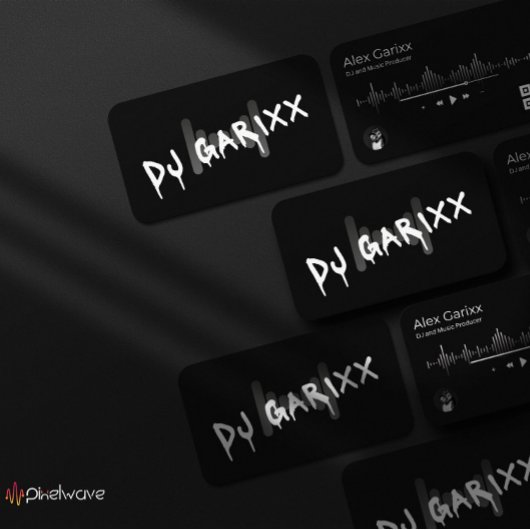 Editable Business Card DJ Music Producer 名刺