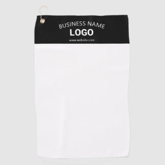 Editable Business Name, Website & Uploaded Logo ゴルフタオル