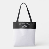 Editable Business Name, Website & Uploaded Logo トートバッグ (裏面)